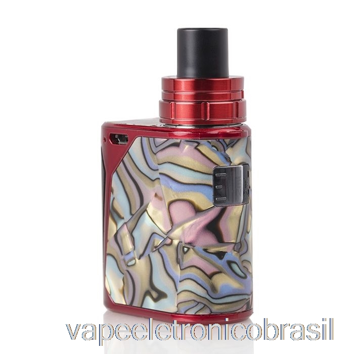 Vape Recarregável Smok Priv One 60w Kit All-in-one - 920mah Corpo Vermelho / Madrepérola Amarela